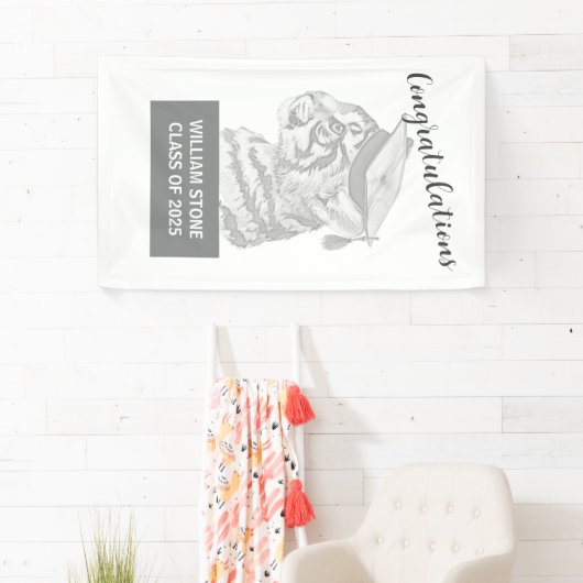 Afstuderen feestelijk gepersonaliseerd spandoek (Insitu)