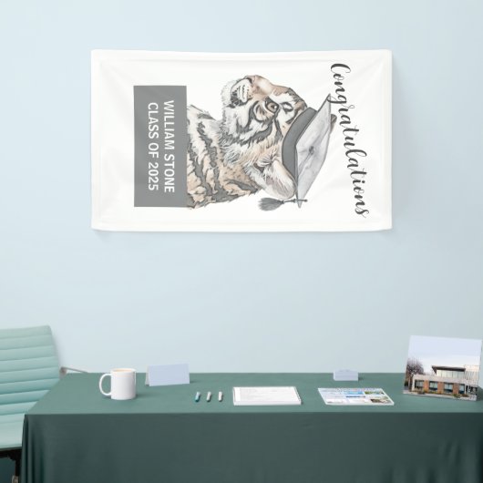 Afstuderen feestelijk gepersonaliseerd spandoek (Beurs)