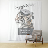 Afstuderen feestelijke gepersonaliseerde achtergro wandkleed (In situ)