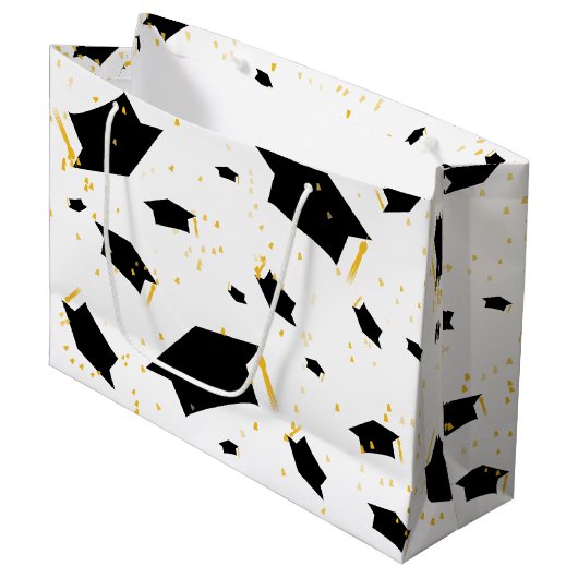 Afstuderen feestvieren - Grote cadeautas (Voorkant Gekanteld)