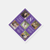 Afstuderen feiten Foto collage Paars Afstuderen Servet (Hoek)
