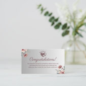 Afstuderen felicitatiekaart informatiekaartje (Staand voorkant)