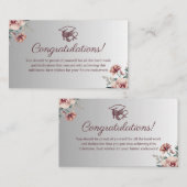 Afstuderen felicitatiekaart informatiekaartje (Voorkant / Achterkant)