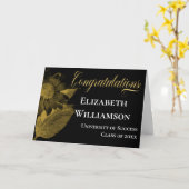 Afstuderen Felicitaties Elegant Floral Kaart (Gele Bloem)