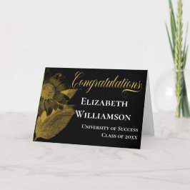 Afstuderen Felicitaties Elegant Floral Kaart