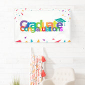 Afstuderen felicitaties - kleurrijk Afstuderen Spandoek (Insitu)