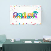 Afstuderen felicitaties - kleurrijk Afstuderen Spandoek (Beurs)
