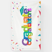 Afstuderen felicitaties - kleurrijk Afstuderen Spandoek (Verticaal)