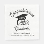 Afstuderen feliciteert Afstudeerder Pet Diploma Aa Servet (Voorkant)