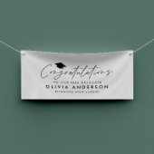 Afstuderen feliciteert eenvoudig modern script spandoek