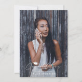 Afstuderen feliciteert eenvoudige paarse foto kaart (Voorkant)