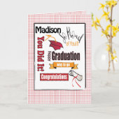 Afstuderen feliciteert Kaart aan Personaliseer (Gele Bloem)