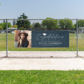 Afstuderen feliciteert marvy blue - moderne foto spandoek (Insitu)