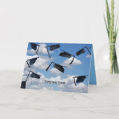 Afstuderen feliciteert petten in de lucht kaart (Voorkant)