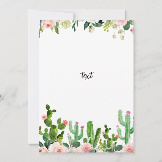 Afstuderen Fiesta Cactus Kaart (Achterkant)