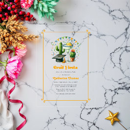 Afstuderen Fiesta Party Acryl Uitnodigingen