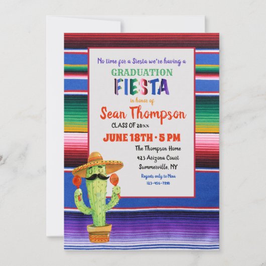 Afstuderen Fiesta Uitnodiging (Voorkant)