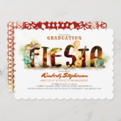 Afstuderen Fiesta Uitnodiging | Mexicaanse partij (Voorkant / Achterkant)