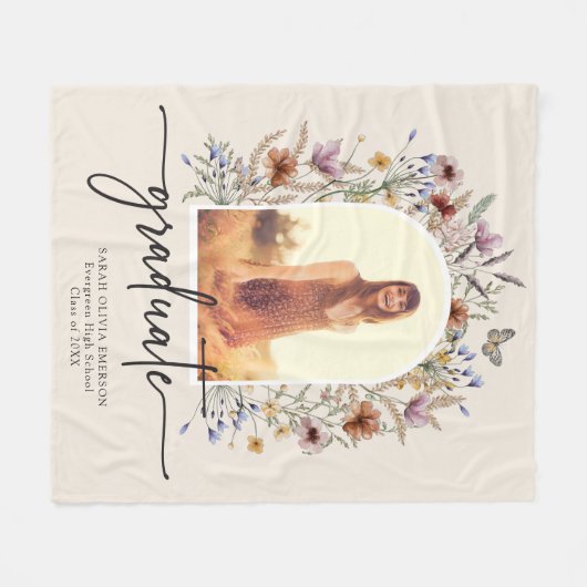 Afstuderen Fleece Blanket Deken (Voorkant (Horizontaal))