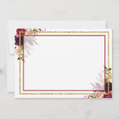 Afstuderen Floral Berry Rustic Gold Foto Kaart (Achterkant)