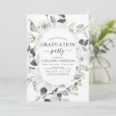 afstuderen Floral Eucalyptus Greenery 2023 Kaart (Staand voorkant)