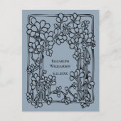  Afstuderen Floral slaat de datum op Briefkaart (Voorkant)