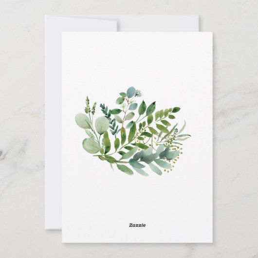 Afstuderen Floral Spring Invitation Feestdagenkaart (Achterkant)