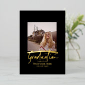 Afstuderen Folie Uitnodiging Kaarten (Staand Voorkant)