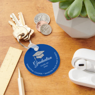 Afstuderen Foto 2024 Keepsake Blauw Sleutelhanger