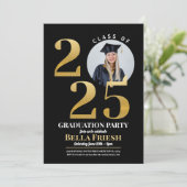 Afstuderen Foto 2025 Goud Zwart Kaart (Staand voorkant)