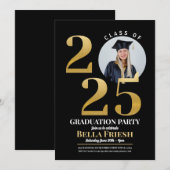 Afstuderen Foto 2025 Goud Zwart Kaart (Voorkant / Achterkant)