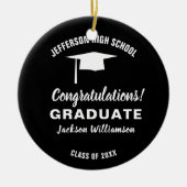 Afstuderen Foto 20XX Afstudeerder Pet Aangepaste k Keramisch Ornament (Voorkant)