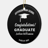 Afstuderen Foto 20XX Afstudeerder Pet Aangepaste k Keramisch Ornament (Links)