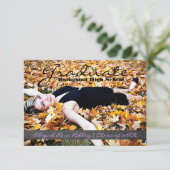 Afstuderen Foto - 3x5 Chalkboard Stripe Kaart (Staand voorkant)