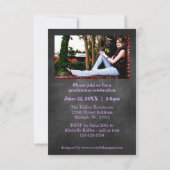 Afstuderen Foto - 3x5 Chalkboard Stripe Kaart (Achterkant)