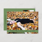 Afstuderen foto | 3x5 Groene streep Kaart (Voorkant / Achterkant)