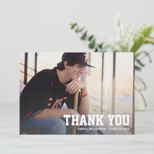 Afstuderen Foto Aangepast Bedankt Opmerking Achter (Staand voorkant)