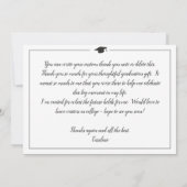 Afstuderen Foto Aangepast Bedankt Opmerking Achter (Achterkant)