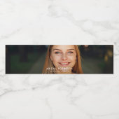 Afstuderen Foto Aangepast Waterfles Etiket (Enkel label)