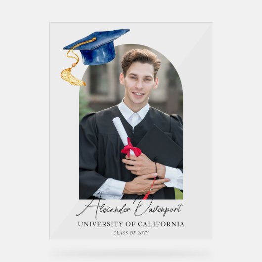 Afstuderen foto aangepaste acryl teken acryl bord (Voorkant)