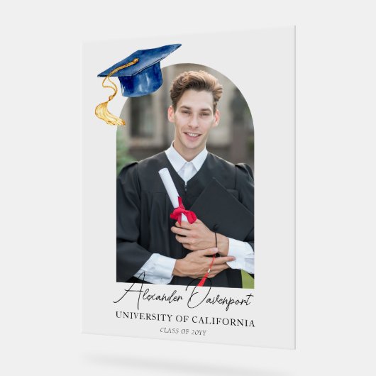 Afstuderen foto aangepaste acryl teken bord (Hoek)