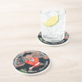 Afstuderen Foto Aangepaste tekst Afstuderen aanden Zandsteen Onderzetter (Zijkant)