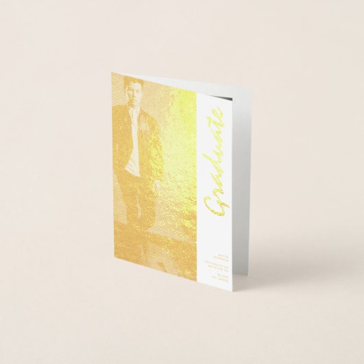 Afstuderen Foto Aankondiging Folie Kaart (Voorkant)