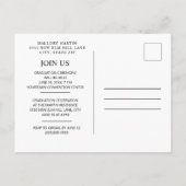 Afstuderen Foto Aankondiging Uitnodiging blauw (Achterkant)