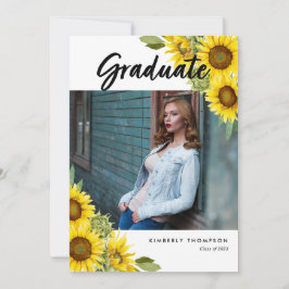 Afstuderen Foto Aankondiging Zonnebloem Script