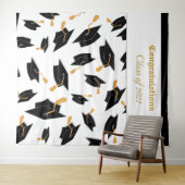 Afstuderen Foto achtergrond tapestapel Wandkleed (In Situ (horizontaal))