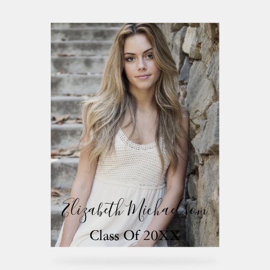 Afstuderen Foto Acryl Bord (Voorkant)