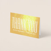 Afstuderen Foto & Adres Modern Elegant Dank u Folie Kaarten (Voorkant)