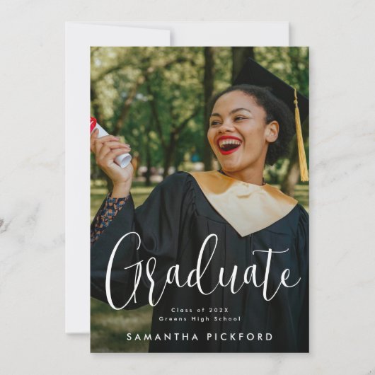  Afstuderen Foto Afstudeerder Afstuderen Aankondiging (Voorkant)