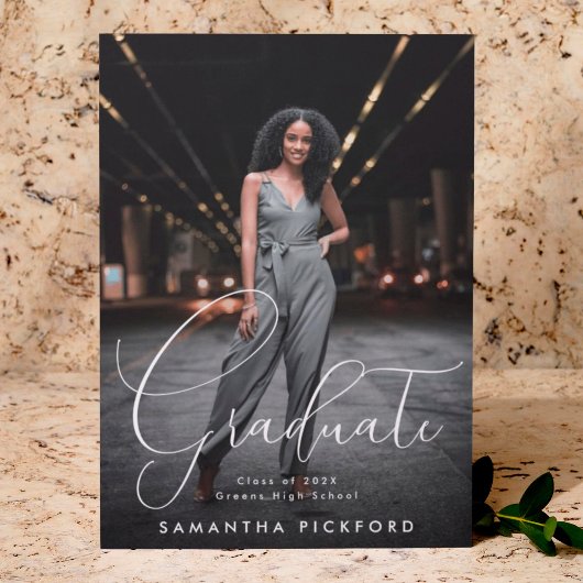 Afstuderen Foto Afstudeerder Afstuderen Aankondiging